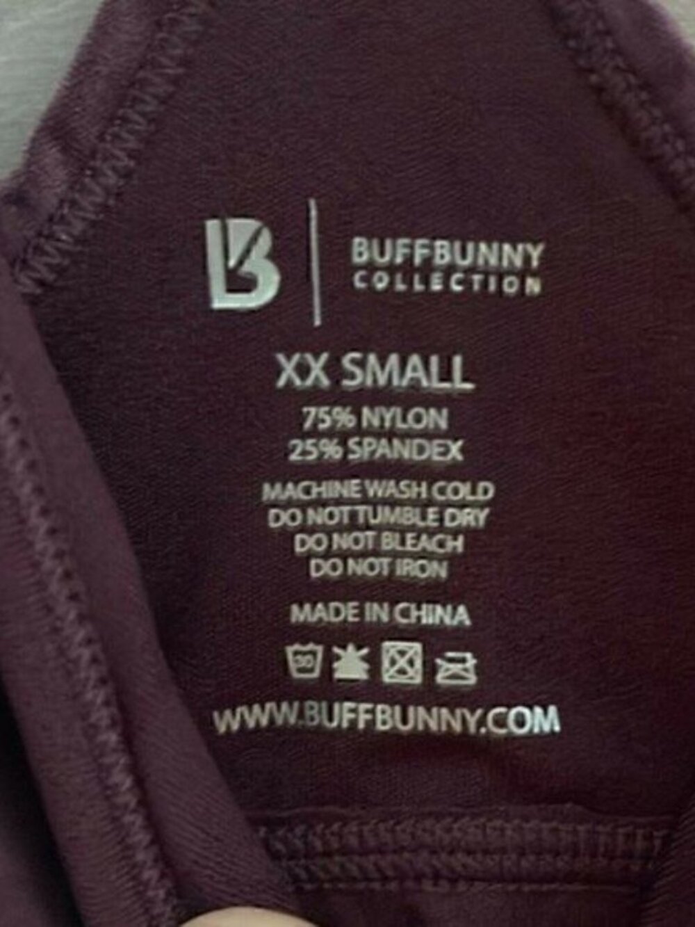 Buffbunny Collection Womens Wine Racerback Confidential Sports Bra Size XX Small - Picture 5 of 8